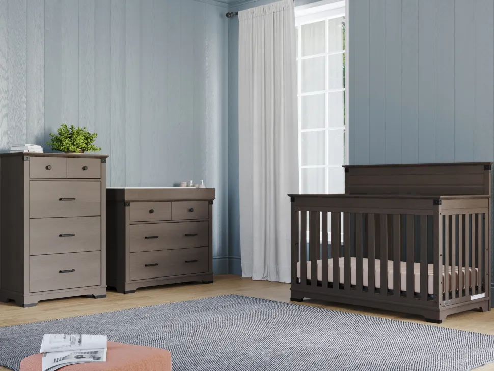 F01792 Universal Changing Table Topper, Dapper Gray