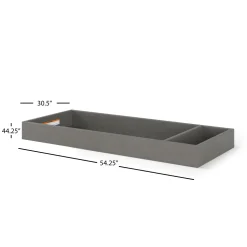 F01792 Universal Changing Table Topper, Lunar Gray
