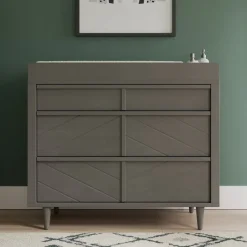 F01792 Universal Changing Table Topper, Lunar Gray