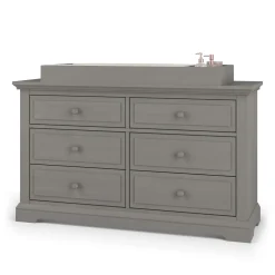 F01792 Universal Changing Table Topper, Lunar Gray