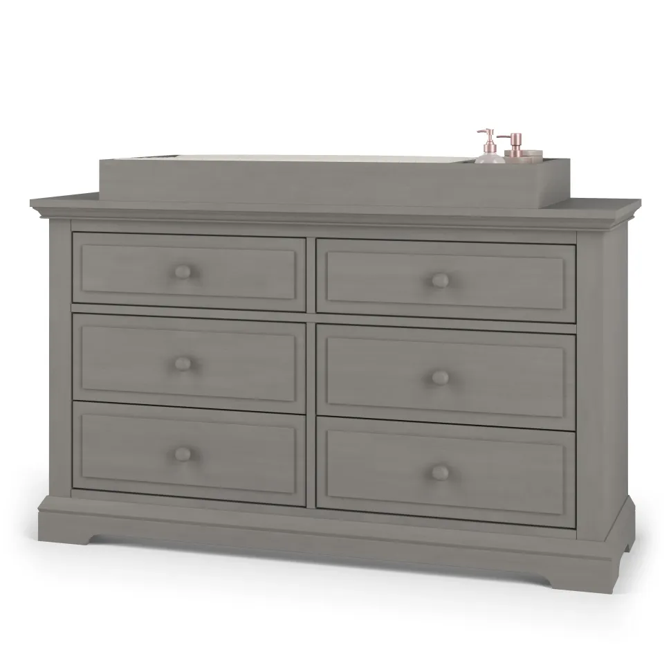 F01792 Universal Changing Table Topper, Lunar Gray