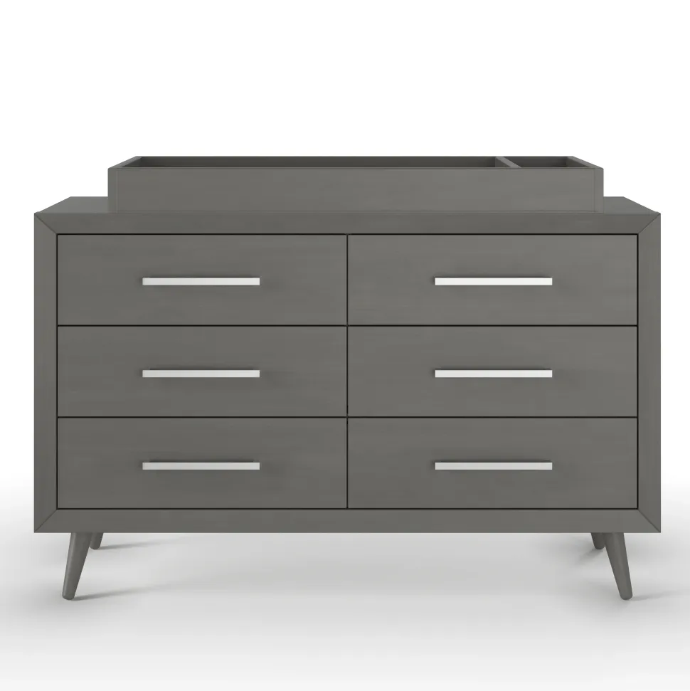 F01792 Universal Changing Table Topper, Lunar Gray