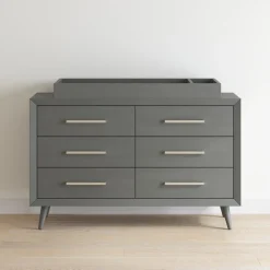 F01792 Universal Changing Table Topper, Lunar Gray