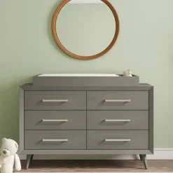 F01792 Universal Changing Table Topper, Lunar Gray