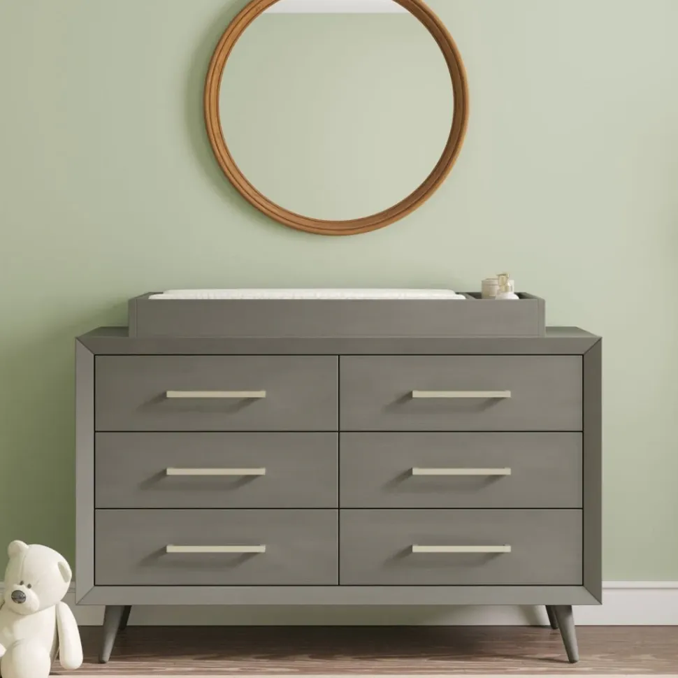 F01792 Universal Changing Table Topper, Lunar Gray