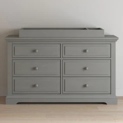 F01792 Universal Changing Table Topper, Lunar Gray