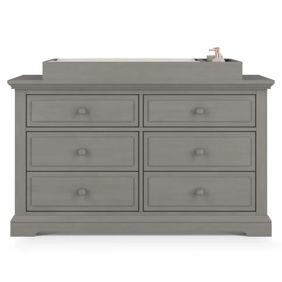 F01792 Universal Changing Table Topper, Lunar Gray