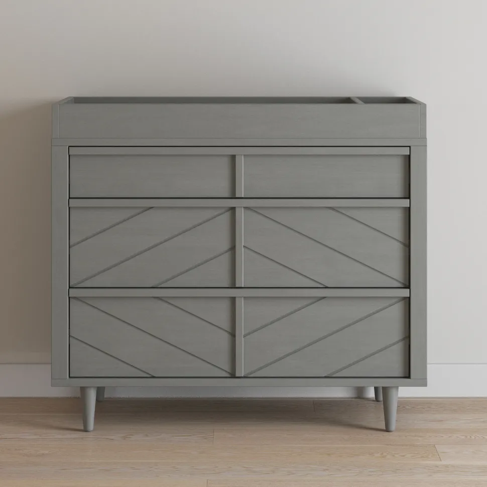 F01792 Universal Changing Table Topper, Lunar Gray