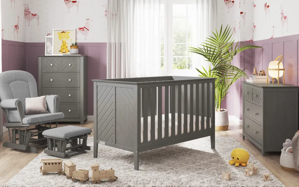 F01792 Universal Changing Table Topper, Lunar Gray