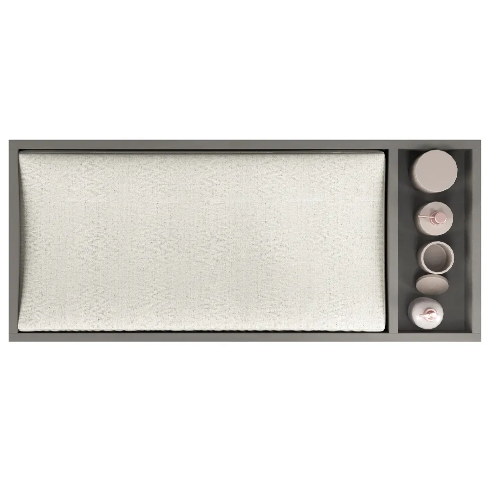 F01792 Universal Changing Table Topper, Lunar Gray