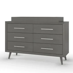 F01792 Universal Changing Table Topper, Lunar Gray