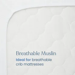 Fitted Crib Sheets 100% Organic Cotton Muslin 2 Pack