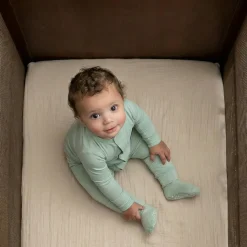 Fitted Crib Sheets 100% Organic Cotton Muslin 2 Pack