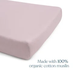 Fitted Crib Sheets 100% Organic Cotton Muslin 2 Pack