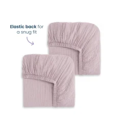 Fitted Crib Sheets 100% Organic Cotton Muslin 2 Pack