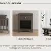 Flat Top Baby Changing Table, Dapper Gray