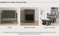 Flat Top Baby Changing Table, Dapper Gray