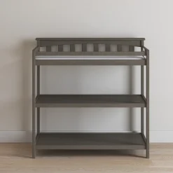 Flat Top Baby Changing Table, Dapper Gray