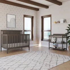 Flat Top Baby Changing Table, Dapper Gray