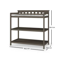 Flat Top Baby Changing Table, Dapper Gray