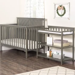 Flat Top Baby Changing Table, Dapper Gray