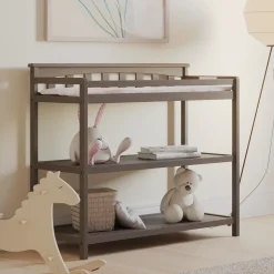 Flat Top Baby Changing Table, Dapper Gray
