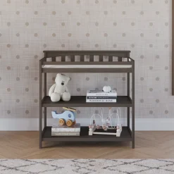 Flat Top Baby Changing Table, Dapper Gray
