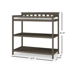 Flat Top Baby Changing Table, Dapper Gray