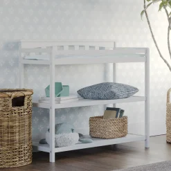 Flat Top Baby Changing Table, Matte White