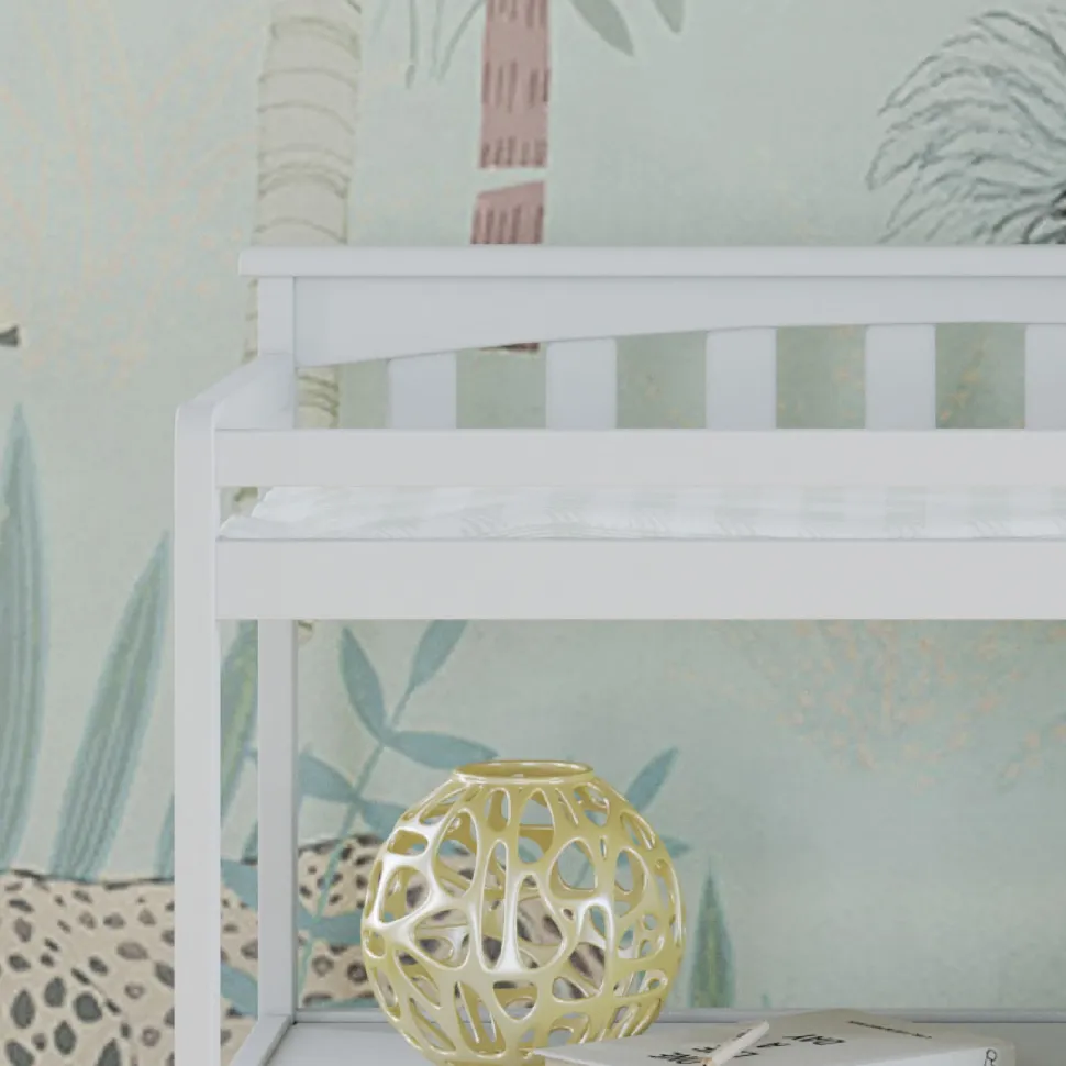Flat Top Baby Changing Table, Matte White