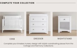 Flat Top Baby Changing Table, Matte White