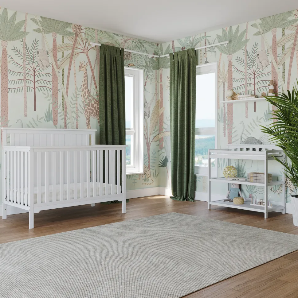 Flat Top Baby Changing Table, Matte White