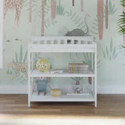 Flat Top Baby Changing Table, Matte White