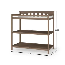 Flat Top Baby Changing Table, Dusty Heather