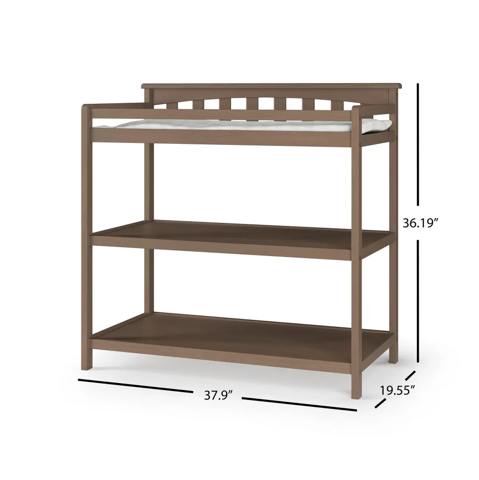 Flat Top Baby Changing Table, Dusty Heather