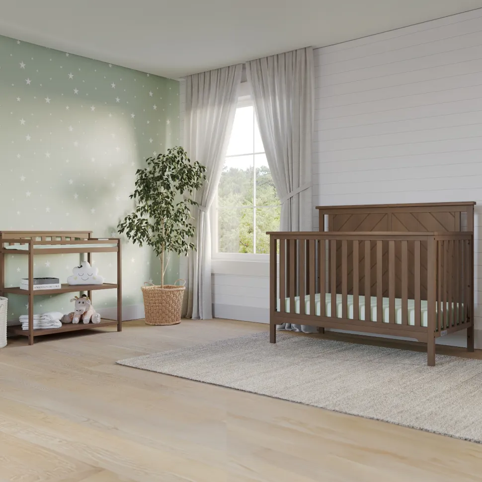 Flat Top Baby Changing Table, Dusty Heather