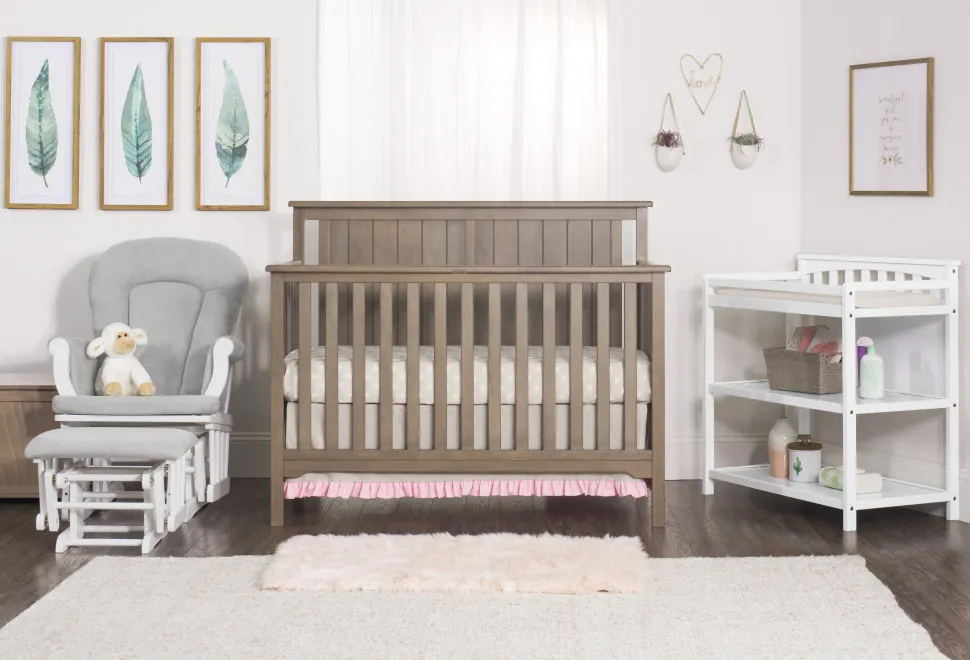 Flat Top Baby Changing Table, Dusty Heather