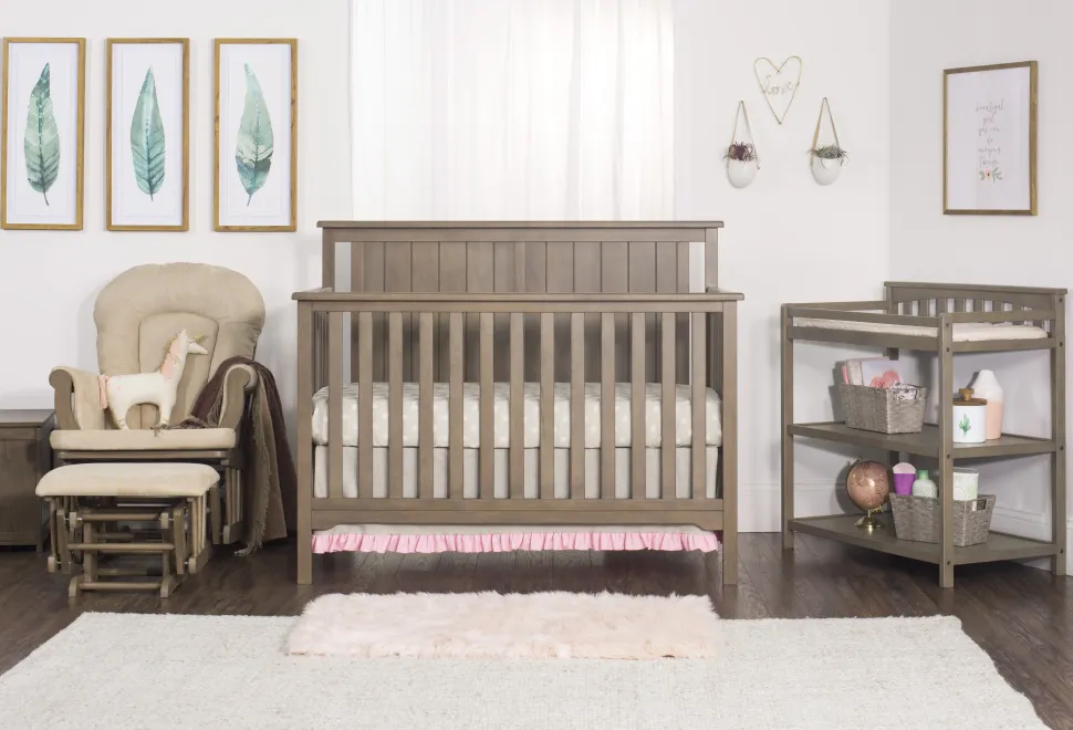 Flat Top Baby Changing Table, Dusty Heather
