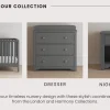 Flat Top Baby Changing Table, Cool Gray