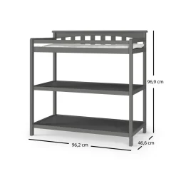 Flat Top Baby Changing Table, Cool Gray