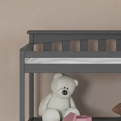 Flat Top Baby Changing Table, Cool Gray