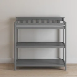 Flat Top Baby Changing Table, Cool Gray