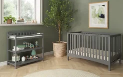 Flat Top Baby Changing Table, Cool Gray