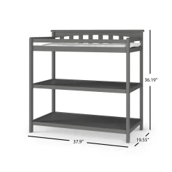 Flat Top Baby Changing Table, Cool Gray