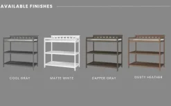 Flat Top Baby Changing Table, Cool Gray