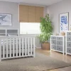 Full-Size Bed Rails, White/Brown