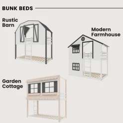 Garden Cottage Twin over Twin Bunk Bed
