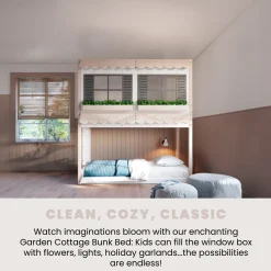 Garden Cottage Twin over Twin Bunk Bed