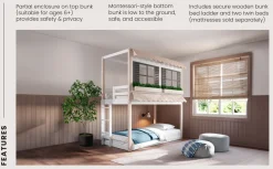 Garden Cottage Twin over Twin Bunk Bed