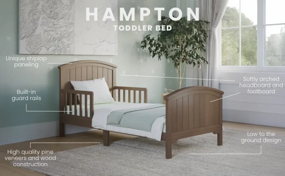 Hampton Toddler Bed, Dusty Heather